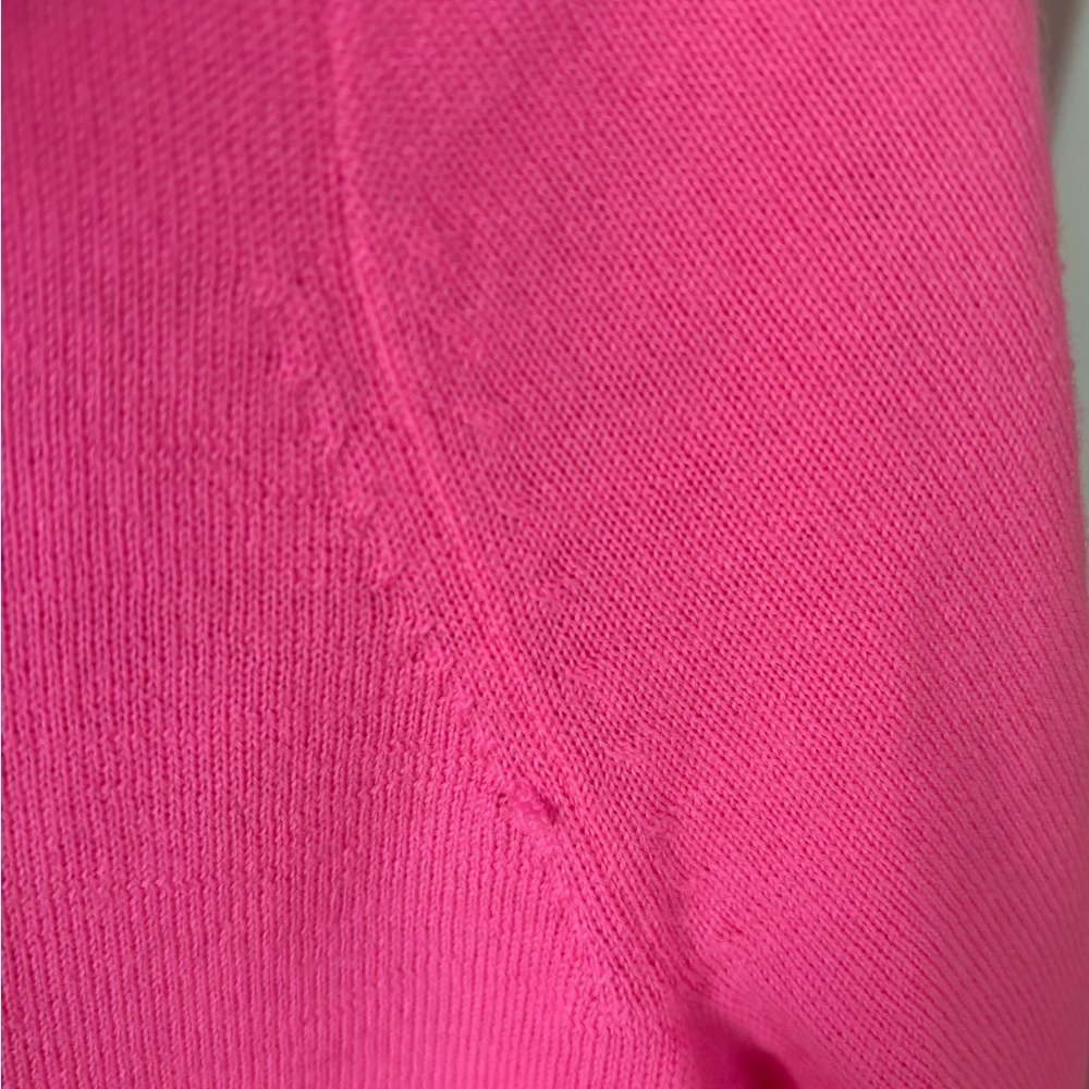J. Crew Neon Pink Merino Wool cardigan - Picture 4 of 5